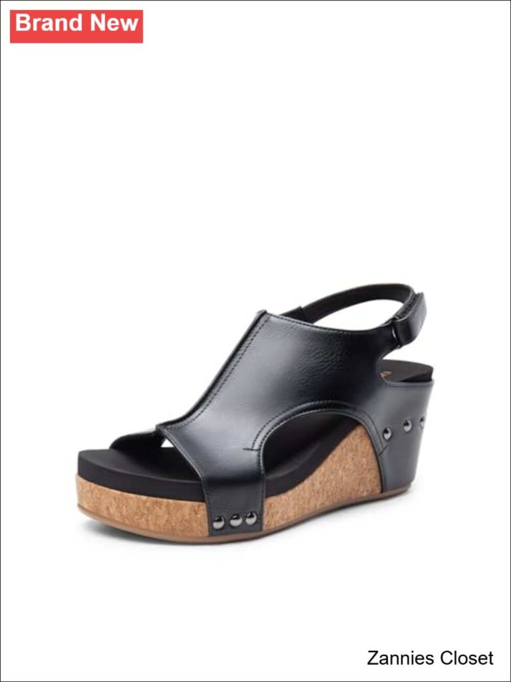 ✨ DREAM PAIRS Cork Peep-Toe Platform Wedge Sandals Faux Leather